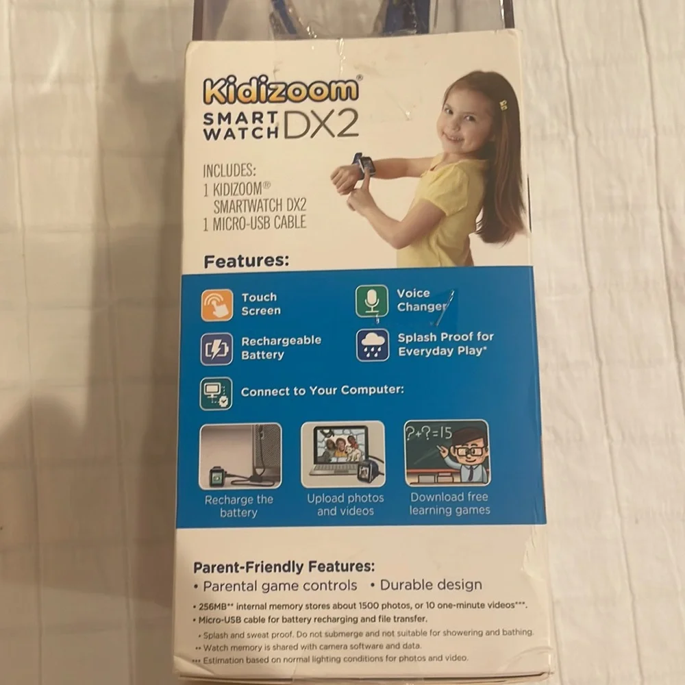 new VTECH kidizoom smart watch DX2 blue dual cameras the smartest watch for kids